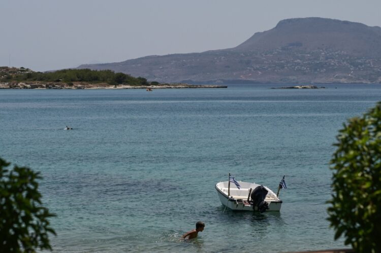 Εικόνα από την παραλία Μαράθι στα Χανιά της Κρήτης (φωτ.: Μιχάλης Καραγιάννης/EUROKINISSI)