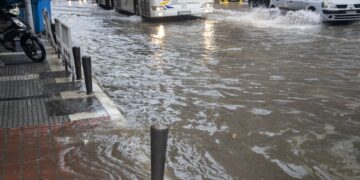 Εικόνα από τις πλημμύρες στη Θεσσαλονίκη τις προηγούμενες μέρες (φωτ.: MOΤΙΟΝΤΕΑΜ/Βασίλης Βερβερίδης)