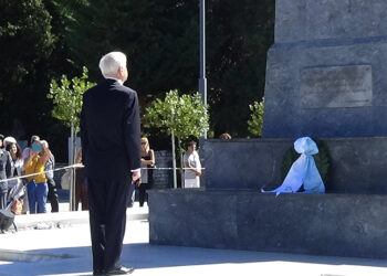 Ο Προκόπης Παυλόπουλος στις εκδηλώσεις για την 197η επέτειο από την Άλωση της Τριπολιτσάς, το 2018 (φωτ.: arcadiaportal.gr)