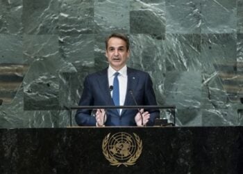 Ο Έλληνας πρωθυπουργός στην 77η Γενική Συνέλευση του ΟΗΕ (φωτ.: APE)