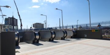 Εικόνα από το νέο σταθμό του μετρό στο λιμάνι του Πειραιά (φωτ.: Γιάννης Παναγόπουλος/ EUROKINISSI)