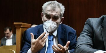 Ο Δημήτρης Παπαγγελόπουλος στο Ειδικό Δικαστήριο (Φωτ.αρχείου: Eurokinissi/Τατιάνα Μπόλαρη)