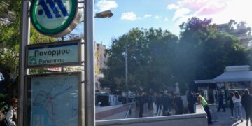 Εικόνα από το σταθμό Πανόρμου του μετρό (φωτ.: Κώστας Τζούμας/EUROKINISSI)