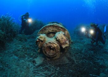 Η μπροστινή πλευρά του κινητήρα του γερμανικού αεροσκάφους Junkers τύπου Stuka