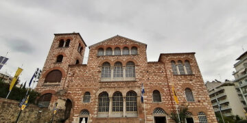 Η δυτική άποψη του ναού του Αγίου Δημητρίου Θεσσαλονίκης (φωτ.: Αλεξία Ιωαννίδου)