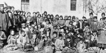 Πρόσφυγες από τον Πόντο στην Κέρκυρα, 20 Ιανουαρίου 1923 (πηγή: Αρχείο Κέντρου Μικρασιατικών Σπουδών)