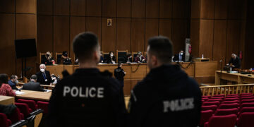 Δίκη Χρυσής Αυγής σε δεύτερο βαθμό στο Εφετείο 
(φωτ.: EUROKINISSI / Τατιάνα Μπόλαρη)