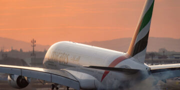 Ένα Airbus A380  της Emirates (φωτ.: EPA / Thorsten Wagner)