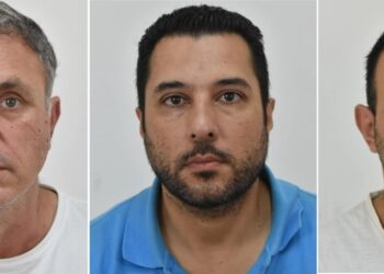 Από αριστερά οι Αλέξανδρος Μοσχολιός, Ανδρέας Μακραδήμας και Ιωάννης Δαμιανίδης (φωτ.: astynomia.gr)