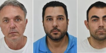 Από αριστερά οι Αλέξανδρος Μοσχολιός, Ανδρέας Μακραδήμας και Ιωάννης Δαμιανίδης (φωτ.: astynomia.gr)