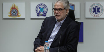 Ο υπουργός Κλιματικής Κρίσης και Πολιτικής Προστασίας Χρήστος Στυλιανίδης (φωτ.: EUROKINISSI /Βασίλης Ρεμπάπης)