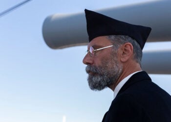 Ο Γιώργος Δάμπασης στο ρόλο του Ελευθέριου Βενιζέλου στο δραματοποιημένο ντοκιμαντέρ «Βενιζέλος, αγώνας για τη Μικρά Ασία» (φωτ.: ΕΡΤ)