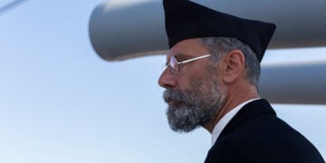 Ο Γιώργος Δάμπασης στο ρόλο του Ελευθέριου Βενιζέλου στο δραματοποιημένο ντοκιμαντέρ «Βενιζέλος, αγώνας για τη Μικρά Ασία» (φωτ.: ΕΡΤ)