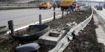 Φωτογραφία αρχείου από τροχαίο στην περιφερειακή οδό της Θεσσαλονίκης (Eurokinissi/Κώστας Παπαδόπουλος)