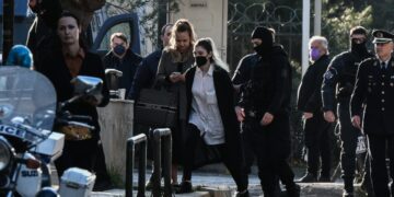 Απολογία της Ρούλας Πισπιρίγκου στην ανακρίτρια για τους θανάτους των δύο μικρότερων παιδιών της, της Μαλένας και της Ίριδας, Τετάρτη 21 Δεκεμβρίου 2022. (Φωτ.: Eurokinissi/Τατιάνα Μπόλαρη)