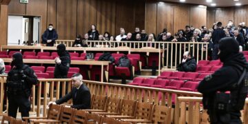 Συζήτηση αιτήσεων αποφυλάκισης του Ηλία Κασιδιάρη και του Γιάννη Λαγού στην δίκη της «Χρυσής Αυγής» σε δεύτερο βαθμό στο Εφετείο, Τετάρτη 14 Νοεμβρίου 2022. (Φωτ.: Eurokinissi/Τατιάνα Μπόλαρη)