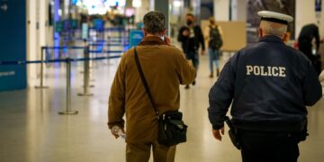 Αστυνομικός στο αεροδρόμιο «Ελ. Βενιζέλος» (φωτ. αρχείου: Eurokinissi/Γιώργος Κονταρίνης)