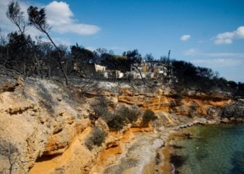Το οικόπεδο στο Κόκκινο Λιμάνι στο οποίο έχασαν τη ζωή τους 26 άνθρωπ. Τετάρτη 25/7/2018. (Φωτ.: Eurokinissi/Θανάσης Δημόπουλος)