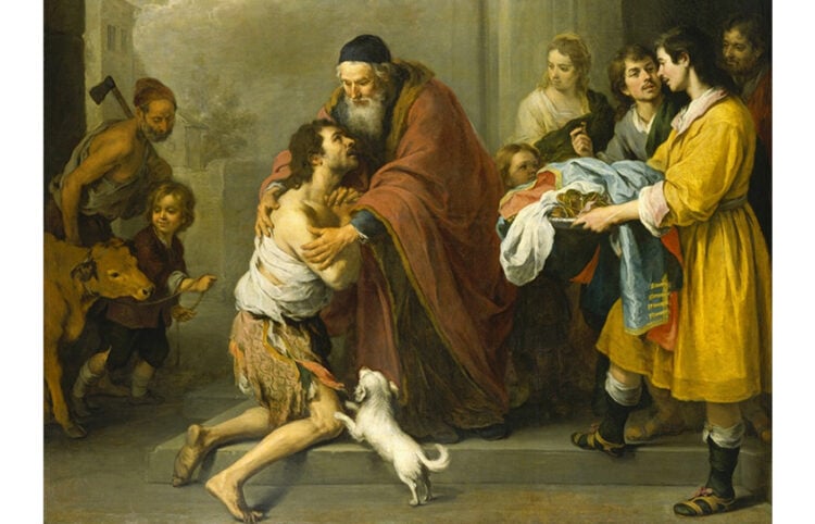 Πίνακας του Bartolomé Esteban Murillo «Η επιστροφή του ασώτου», 1667/1670 (πηγή: flickr.com)