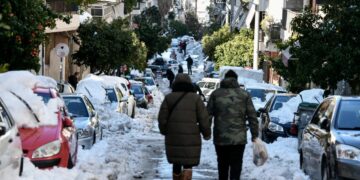 Κατά την περσινή κακοκαιρία «Ελπίς», οι περισσότεροι δρόμοι στο δήμο Καισαριανής ήταν απροσπέλαστοι (φωτ.: EUROKINISSI/Τατιάνα Μπόλαρη)