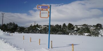 Εικόνα από τα Βίλια Αττικής, χθες το πρωί 
(φωτ.: Γιώργος Κονταρίνης/ EUROKINISSI)