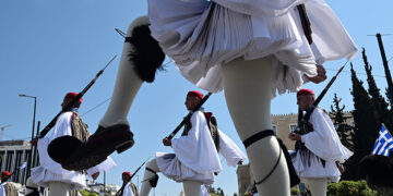 Εικόνα από τη στρατιωτική παρέλαση για την εθνική επέτειο της 25ης Μαρτίου 1821 (φωτ. αρχείου: EUROKINISSI / Μιχάλης Καραγιάννης)