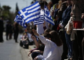 Μαθητική παρέλαση για την εθνική επέτειο της 25ης Μαρτίου στην Αθήνα (φωτ. αρχείου: Eurokinissi/Στέλιος Μίσινας)