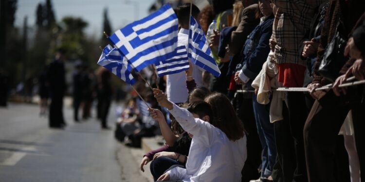 Μαθητική παρέλαση για την εθνική επέτειο της 25ης Μαρτίου στην Αθήνα (φωτ. αρχείου: Eurokinissi/Στέλιος Μίσινας)