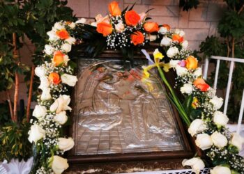 Εικόνα του Ευαγγελισμού της Θεοτόκου στον Ιερό Ναό Ευαγγελιστρίας Ναυπλίου (φωτ. αρχείου: ΑΠΕ-ΜΠΕ/Ευάγγελος Μπουγιώτης)