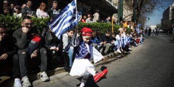 Στιγμιότυπο από την στρατιωτική παρέλαση της 25ης Μαρτίου στο Σύνταγμα, το 2019. (Φωτ. αρχείου: Eurokinissi/Στέλιος Μίσινας)
