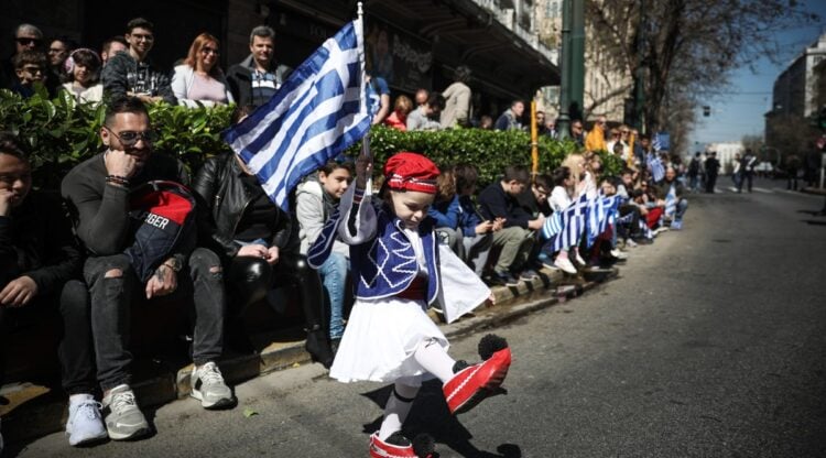 Στιγμιότυπο από την στρατιωτική παρέλαση της 25ης Μαρτίου στο Σύνταγμα, το 2019. (Φωτ. αρχείου: Eurokinissi/Στέλιος Μίσινας)
