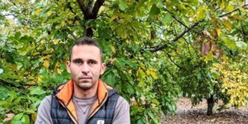 Οι καρυδιές του Θέμη Τομπουλίδη βρίσκονται στις πλαγιές του όρους Μπέλλες, στο Μανδράκι Σερρών (φωτ.: Θέμης Τομπουλίδης)