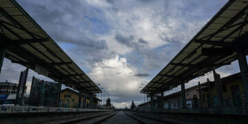 Ο σταθμός του ΟΣΕ στην πόλη των Τρικάλων (φωτ.: EUROKINISSI / Θανάσης Καλλιάρας)