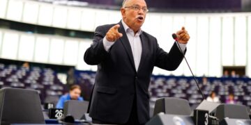 Ο Δημήτρης Παπαδημούλης στο Ευρωκοινοβούλιο (φωτ.: Ευρωπαϊκό Κοινοβούλιο/ Mathieu Cugnot)