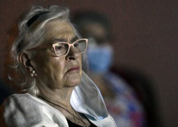 Η ηθοποιός Κατερίνα Χέλμη τον Σεπτέβριο του 2021 (φωτ.: ΑΠΕ-ΜΠΕ / Βασίλης Ψωμάς)