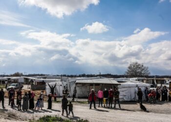 Οι οικογένειες των Ρομά στην περιοχή Πέλεκα του δήμου Κατερίνης (φωτ.: Γραφείο Τύπου Προεδρίας της Δημοκρατίας/Θοδωρής Μανωλόπουλος)