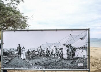 Εικόνα από το σημείο όπου βρίσκεται το μνημείο για τους πεσόντες στην Εκστρατεία της Καλλίπολης, στη Λήμνο
(φωτ.: Θοδωρής Μανωλόπουλος / Γρ. Τύπου Προεδρίας της Δημοκρατίας / EUROKINISSI)