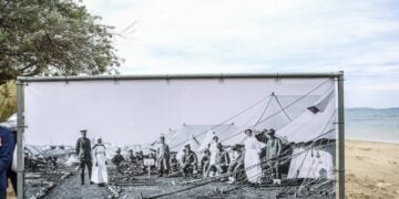 Εικόνα από το σημείο όπου βρίσκεται το μνημείο για τους πεσόντες στην Εκστρατεία της Καλλίπολης, στη Λήμνο
(φωτ.: Θοδωρής Μανωλόπουλος / Γρ. Τύπου Προεδρίας της Δημοκρατίας / EUROKINISSI)