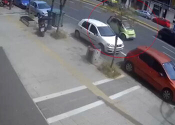 Στον κύκλο το αυτοκίνητο που οδηγούσε ο 32χρονος (πηγή: ΕΡΤ)
