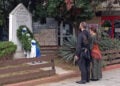 Στιγμιότυπο από την κατάθεση στεφάνων, το 2023 (φωτ.: Δήμος Λαγκαδά)