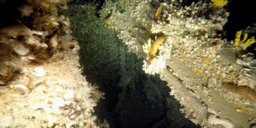 Ο πυργίσκος υποβρυχίου. Διακρίνονται ο φωναγωγός και το τιμόνι (φωτ.: rovservices.gr)