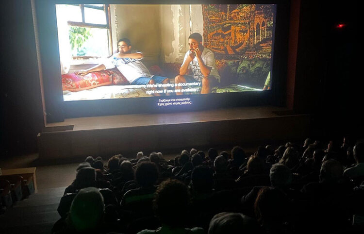 Από την προβολή του ντοκιμαντέρ «Searching for Rodakis» στη Θεσσαλονίκη (φωτ.: Facebook / Chrysoula Rodaki' s tombstone)