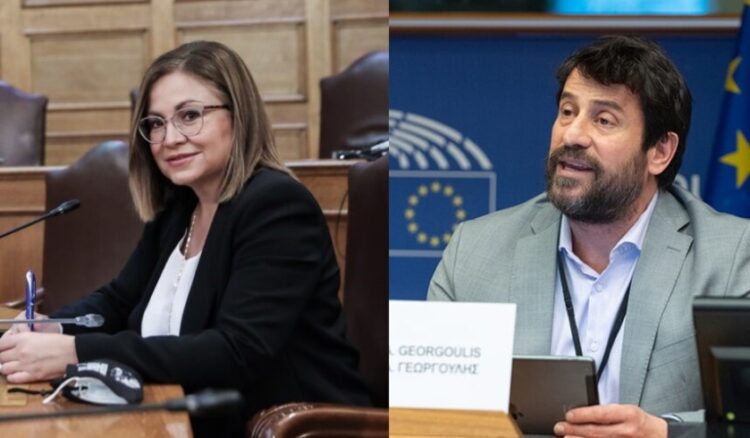 Η Μαρία Σπυράκη και ο Αλέξης Γεωργούλης (φωτ.: EUROKINISSI, European Parliament)