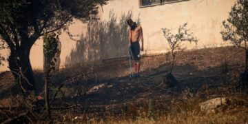 Εικόνα από την περιοχή, την Τρίτη 22 Αυγούστου 2023 (φωτ.: Κώστας Τζούμας/ EUROKINISSI)