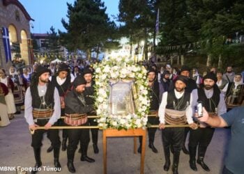 Στιγμιότυπο από τους εορτασμούς στην Παναγία Σουμελά της Βέροιας, το 2023 (πηγή: flickr.com/photos/imverias)