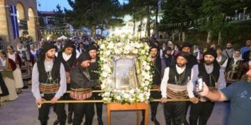 Στιγμιότυπο από τους εορτασμούς στην Παναγία Σουμελά της Βέροιας, το 2023 (πηγή: flickr.com/photos/imverias)