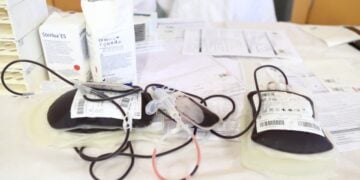 Μονάδα αίματος μετά από αιμοδοσία (φωτ. αρχείου: EUROKINISSI/Στέλιος Στεφάνου)