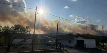 Αναζωπύρωση στη Λευκίμμη Σουφλίου (φωτ.: Facebook / Προβατώνας Έβρου)