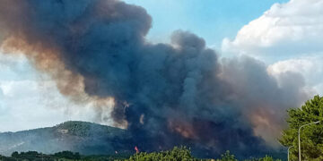 Αναζωπύρωση στη Λευκίμμη Σουφλίου (φωτ.: evros-news.gr)