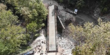 Η γέφυρα θα αποκαταστήσει την κυκλοφορία στην επαρχιακή οδό Πύλη-Στουρναραίικα του δήμου Πύλης (φωτ.: ΓΕΕΘΑ)